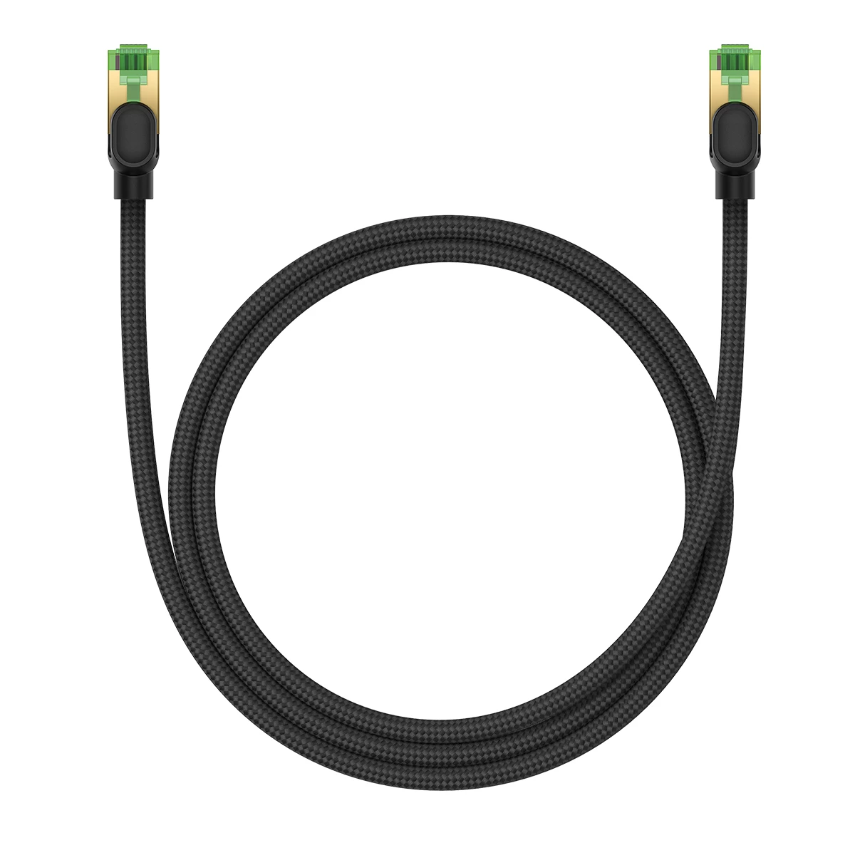 Didelės Spartos Lan Kabelis Rj45 Cat.8 40gbps Pintas 1 M Juodas
