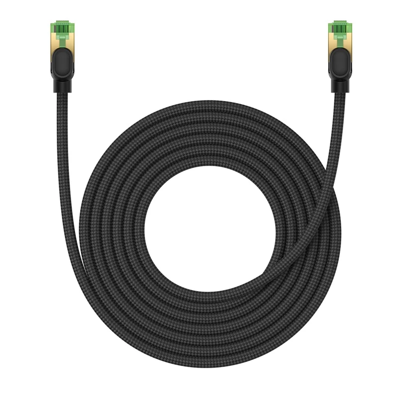 Didelės Spartos Lan Kabelis Rj45 Cat.8 40gbps, Pintas, 5 M, Juodas