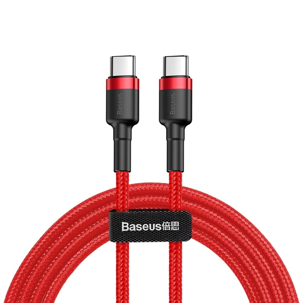 Didelio Galingumo Lankstus Kabelis Usb-c Pd 2.0 60w 20v 3a Qc3.0 2m Raudonas