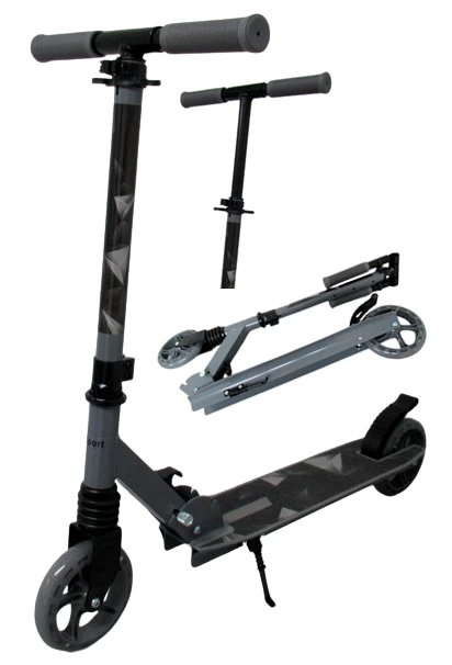 Didelis H10 Pilkas Sulankstomas Motoroleris R-sport 145 Mm Ratais Iki 100 Kg