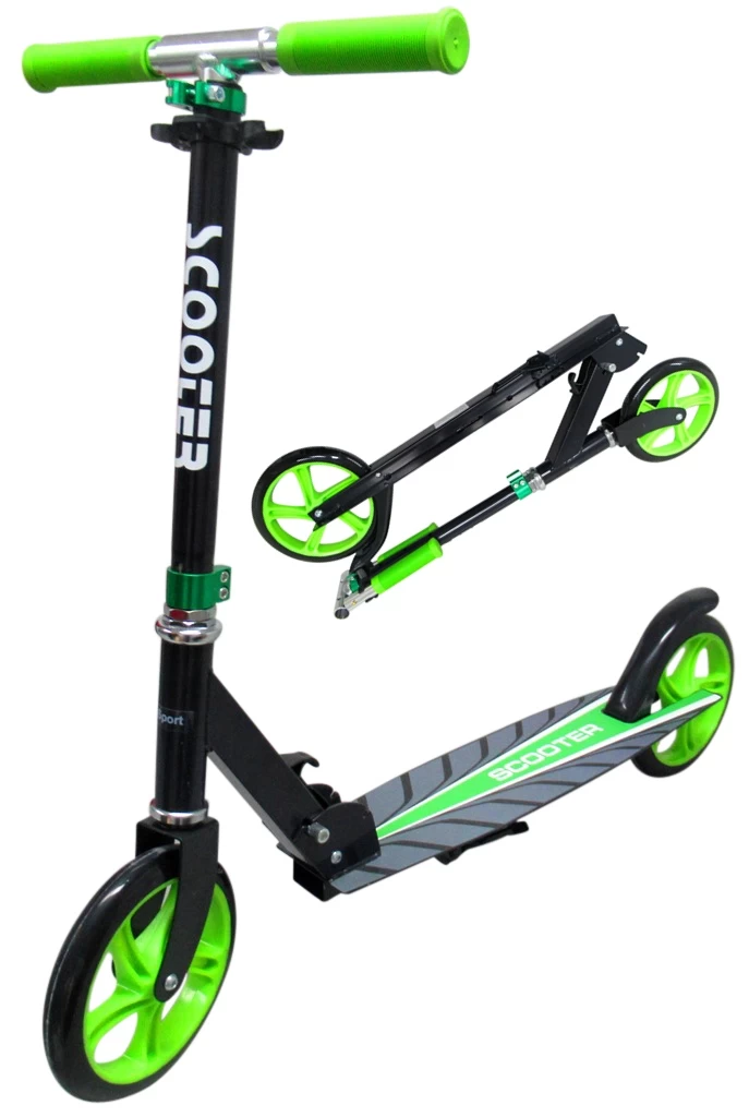 Didelis H4 žalias Sulankstomas Paspirtukas R-sport 200 Mm Ratais Iki 100 Kg