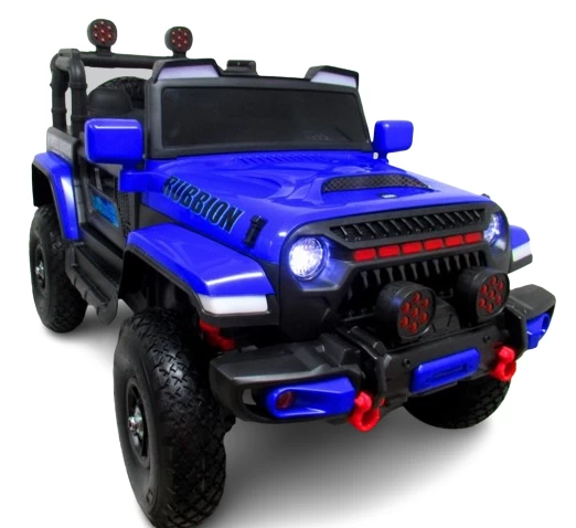 Didelis Jeep X7 4x4 Mėlynas Minkšta Sėdynė 4 Varomieji Ratai Rocker Pripučiami Ratai Su Guoliais Didelis Jeep X7 4x4 Mėlynas Minkšta Sėdynė 4 Varomieji Ratai Rocker Pripučiami Ratai Su Guoliais