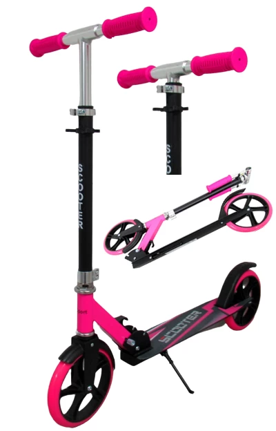 Didelis Motoroleris H5 Pink Sulankstomas R-sport 200 Mm Ratais Iki 100 Kg