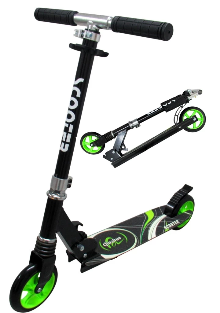 Didelis Motoroleris H7 Black &amp; Green Sulankstomais R-sport Ratais 145 Mm Iki 100 Kg