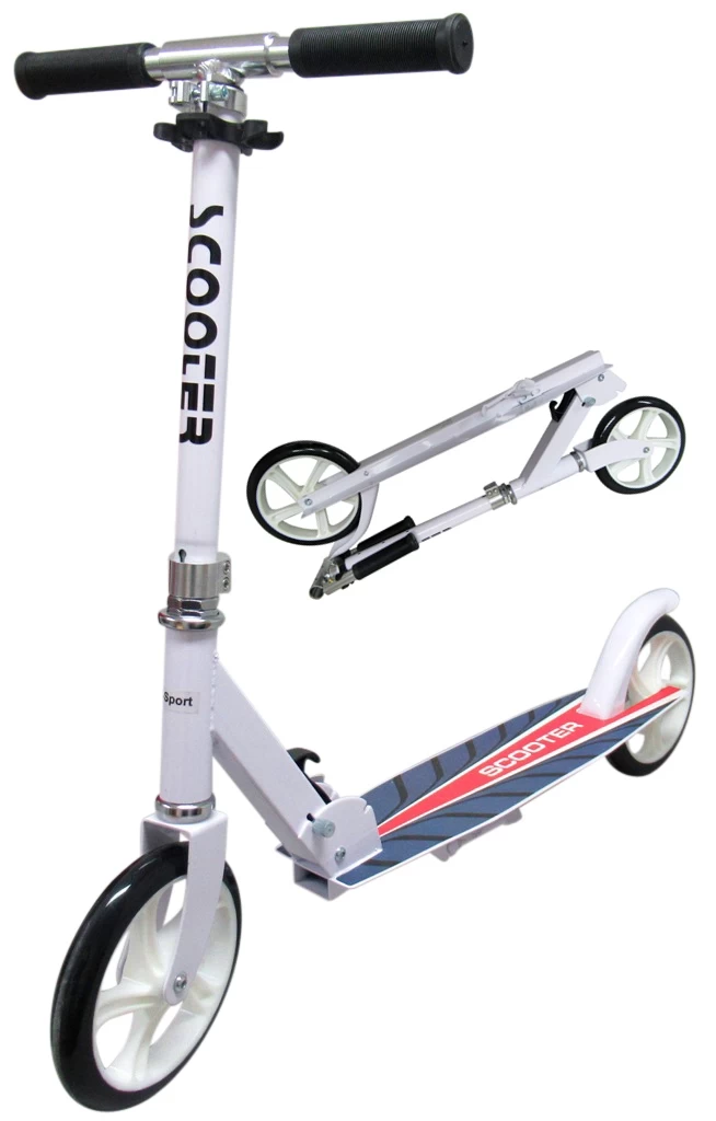 Didelis Paspirtukas H4 White Sulankstomi R-sport Ratai 200 Mm Iki 100 Kg