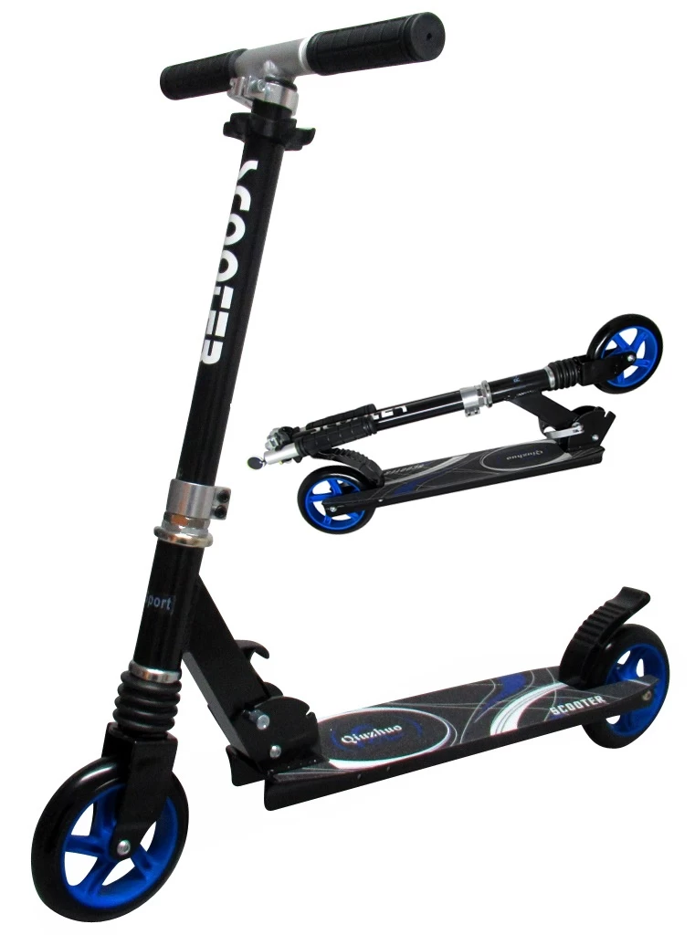 Didysis H7 Juodai Mėlynas Sulankstomas Motoroleris R-sport 145 Mm Ratais Iki 100 Kg