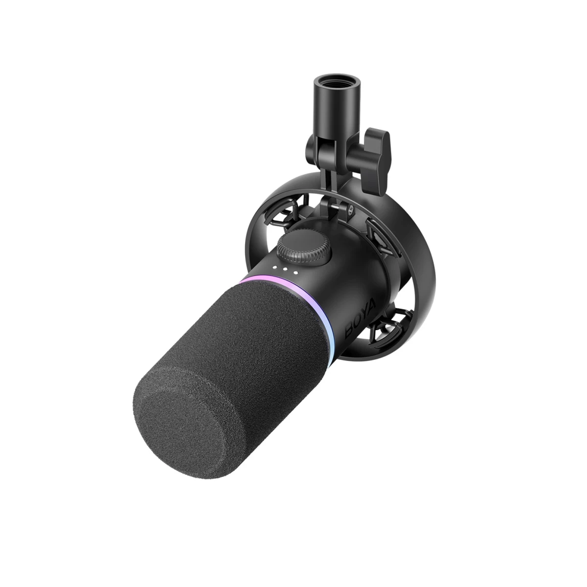 Dinaminis Laidinis Usb Xlr Rgb žaidimų Mikrofonas – Juodas