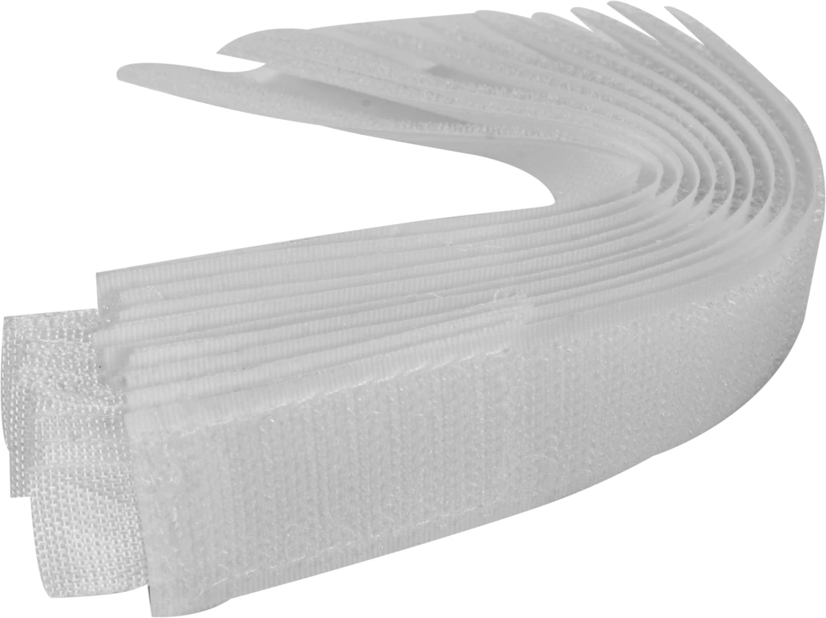 Dirželiai laidams su velcro | balti | 150 mm / 10 vnt. (73840)