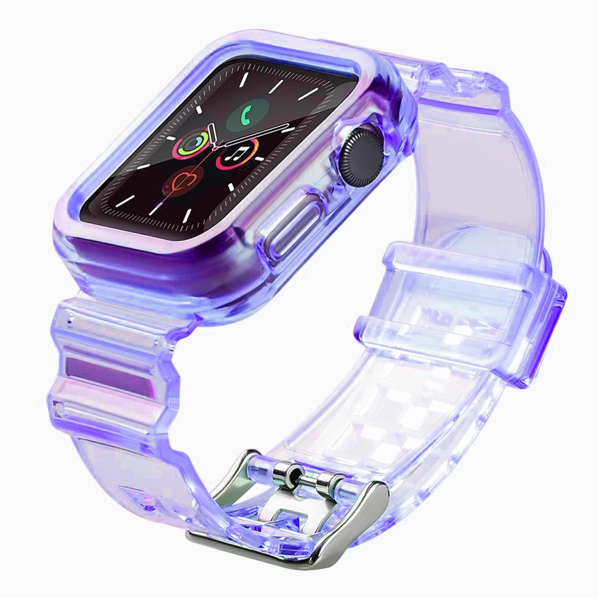 Dirželio šviesos Rinkinys Silikono Juostos Apyrankės Dėklas, Skirtas Laikrodžiui Watch 3 42mm / Watch 2 42mm Violetinės Spalvos Dirželio šviesos Rinkinys Silikono Juostos Apyrankės Dėklas, Skirtas Laikrodžiui Watch 3 42mm / Watch 2 42mm Violetinės Spalvos