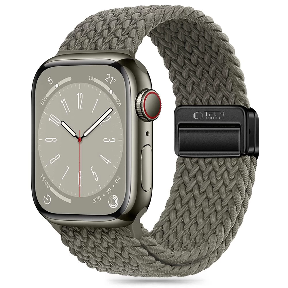 Dirželis apple Watch 4 / 5 / 6 / 7 / 8 / 9 / Se / Ultra 1 / 2 (42 / 44 / 45 / 49 Mm) nylonmag - žalias