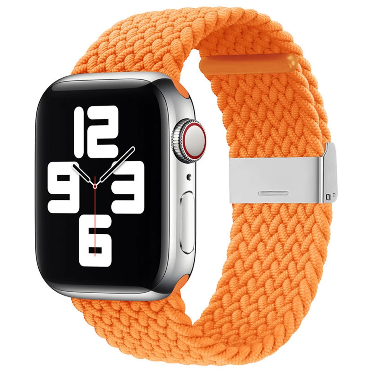 Dirželis Dirželis Audinys apple Watch Ultra / 9 / 8 / 7 / 6 / Se / 5 / 4 / 3 / 2 (49 / 45 / 44 / 42 Mm) Pintas - Oranžinis Dirželis Dirželis Audinys apple Watch Ultra / 9 / 8 / 7 / 6 / Se / 5 / 4 / 3 / 2 (49 / 45 / 44 / 42 Mm) Pintas - Oranžinis