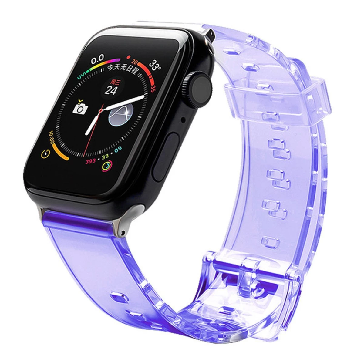 Dirželis šviesus Silikoninis Dirželis Apyrankė, Skirta Laikrodžiui Watch 6 / 5 / 4 / 3 / 2 (44 Mm / 42 Mm), Violetinės Spalvos