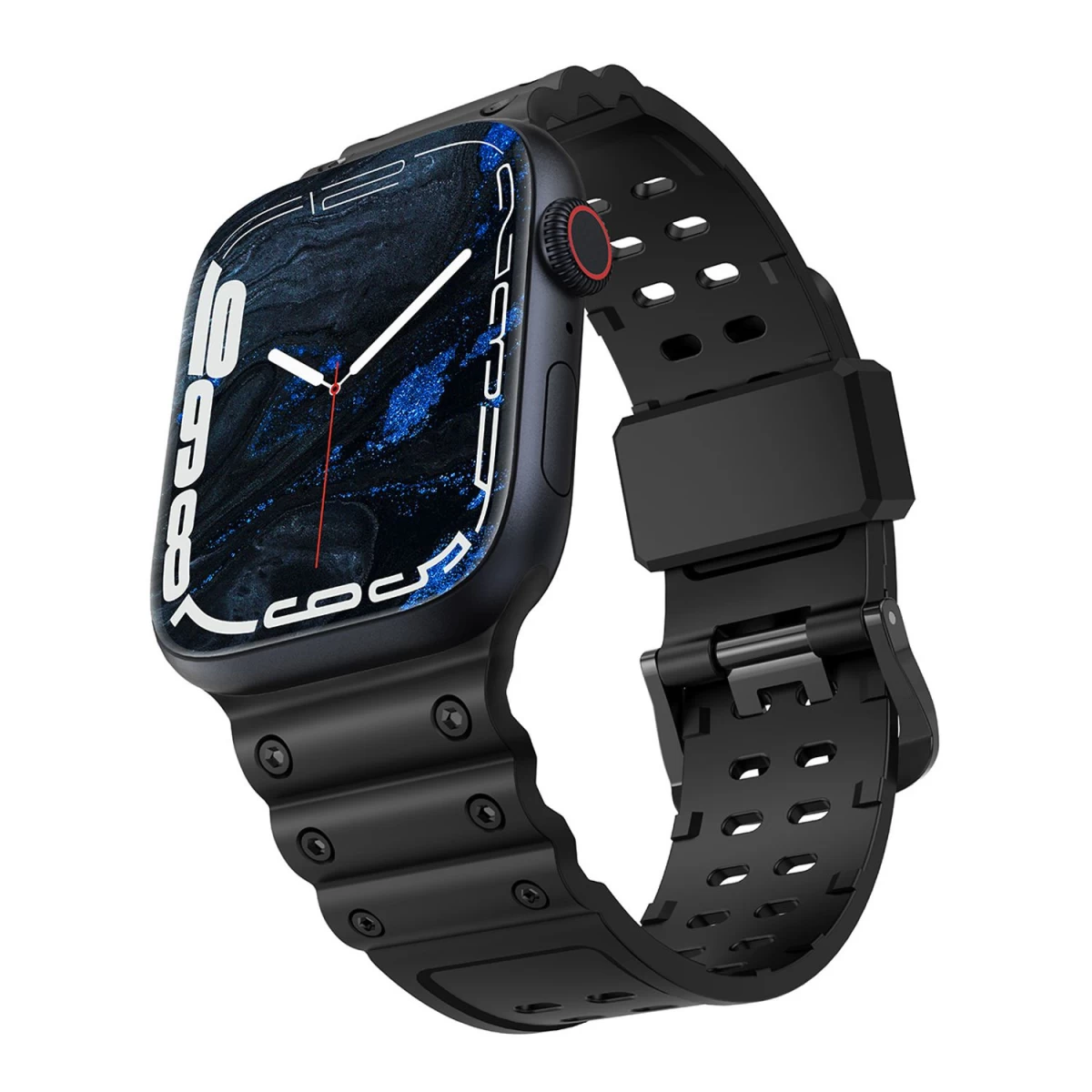 Dirželis Triguba Apsauga Apple Watch Se, 9, 8, 7, 6, 5, 4, 3, 2, 1 (41, 40, 38 Mm) Apyrankės Juosta Juoda Dirželis Triguba Apsauga Apple Watch Se, 9, 8, 7, 6, 5, 4, 3, 2, 1 (41, 40, 38 Mm) Apyrankės Juosta Juoda