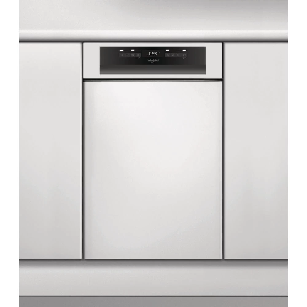 Dishwasher for installation Whirlpool WSBO 3O23 PF X (External; black and silver color)