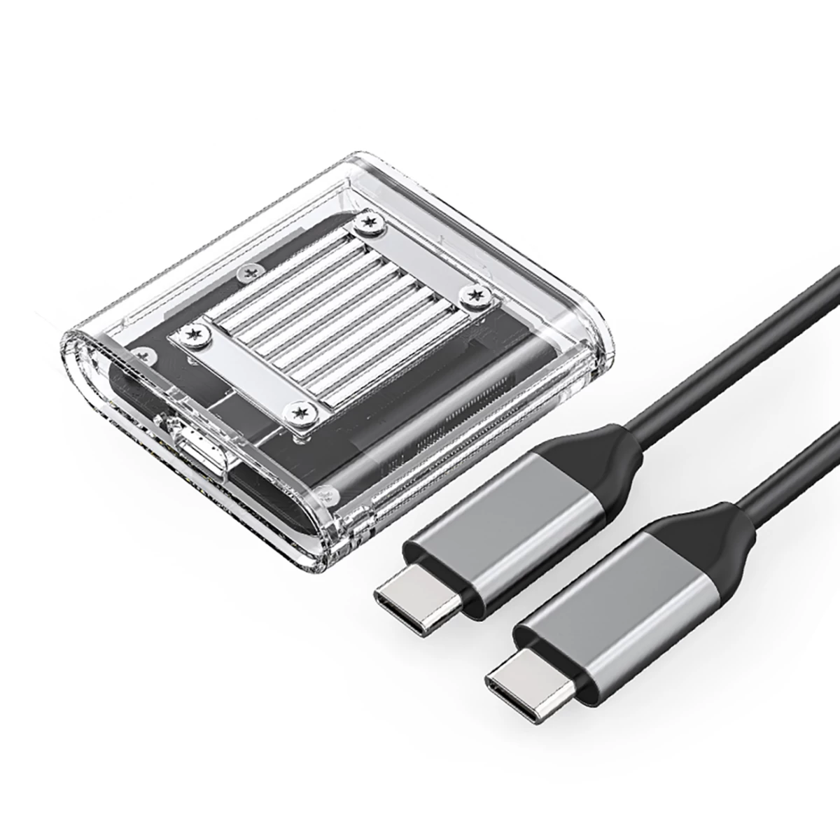 Disko Korpusas Tc20-m2-10g M.2 Nvme Usb-c - Skaidrus