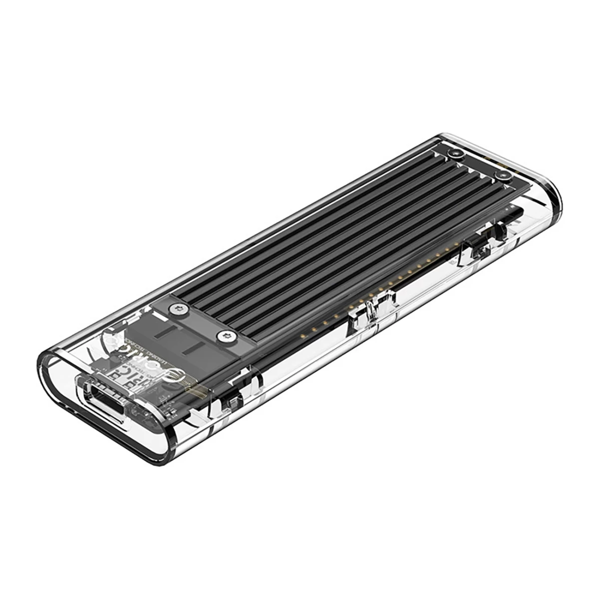 Disko Korpusas Tcm2-c3 M.2 Nvme į Usb-c 10gb/s - Juodas Ir Skaidrus