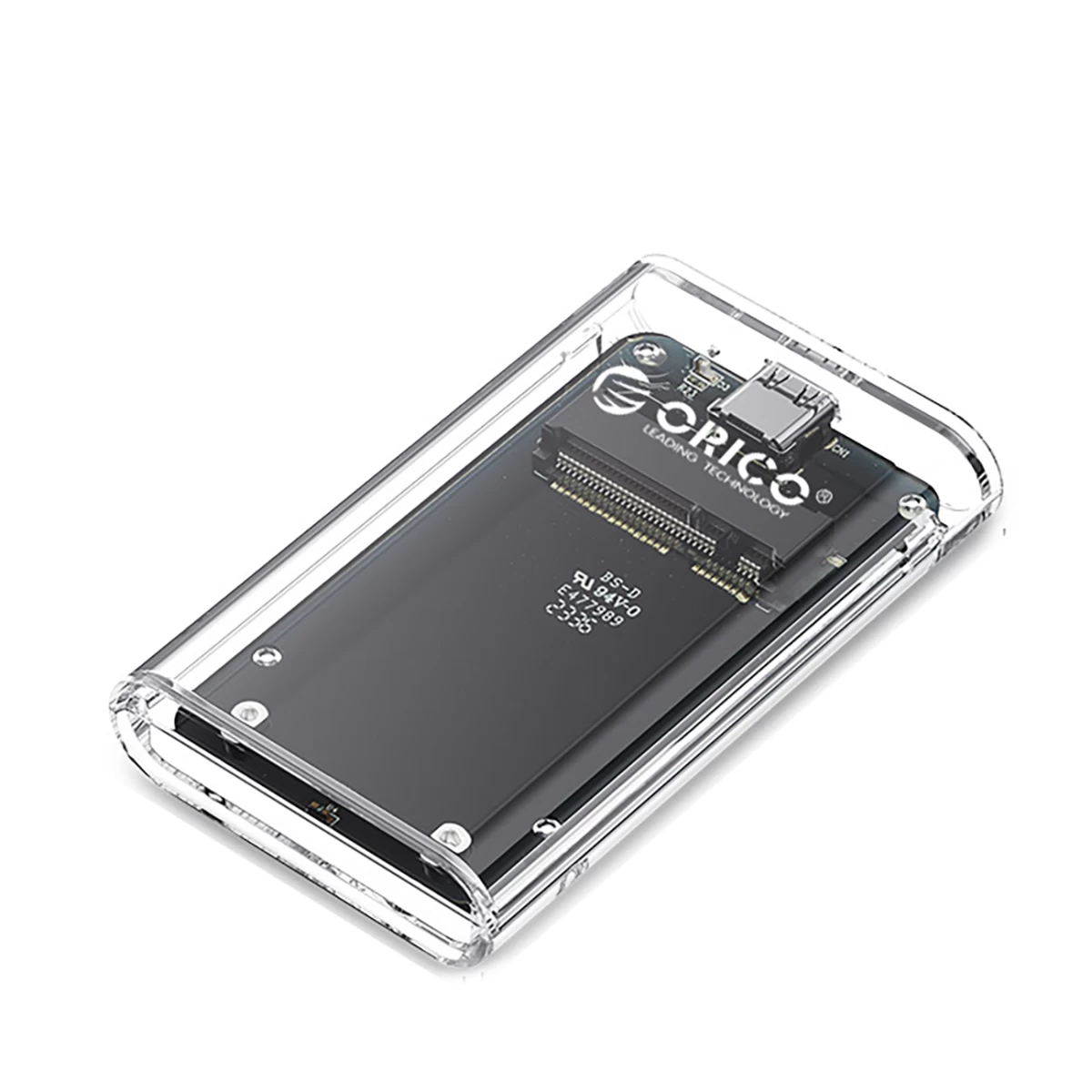 Diskų Korpusas Tc10-ms Msata Usb-c 5gb/s - Skaidrus