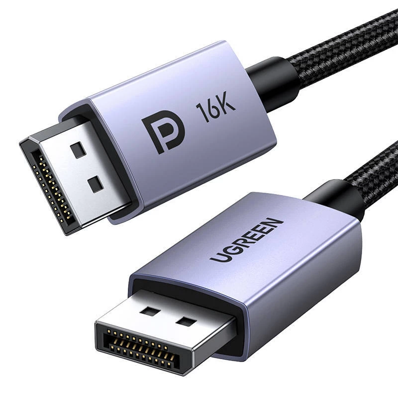 displayport 2.1 16k 3d Vision Pintas 2 M Pilkas Kabelis