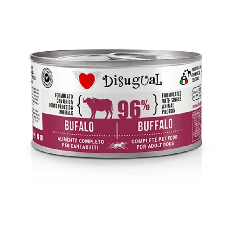 DISUGUAL MonoProtein konservas šunims su buivolu 150g (12), DSGV116