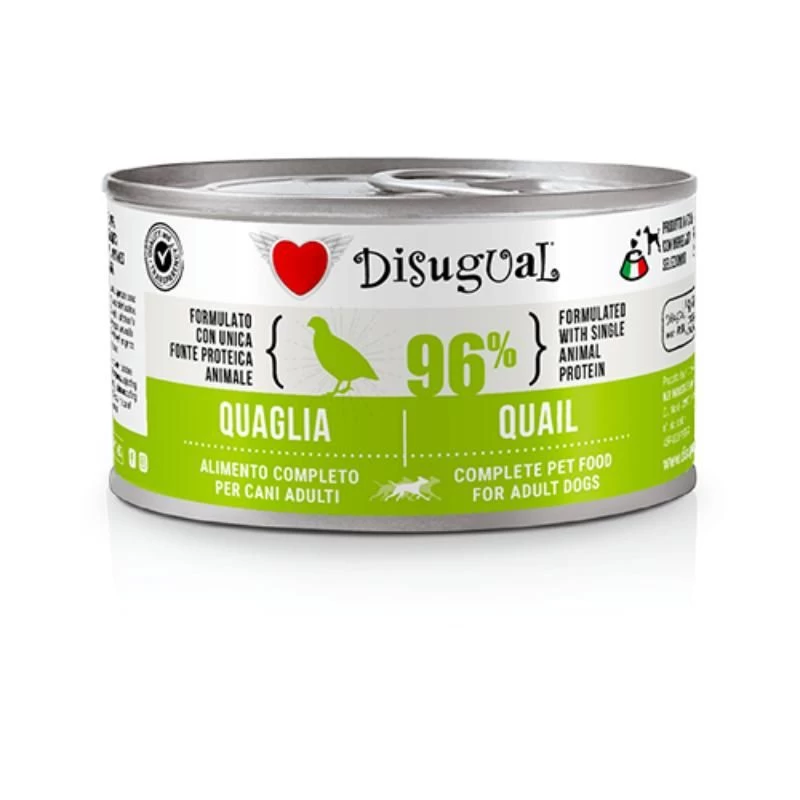 DISUGUAL MonoProtein konservas šunims su putpelėm 150g (12), DSGV111