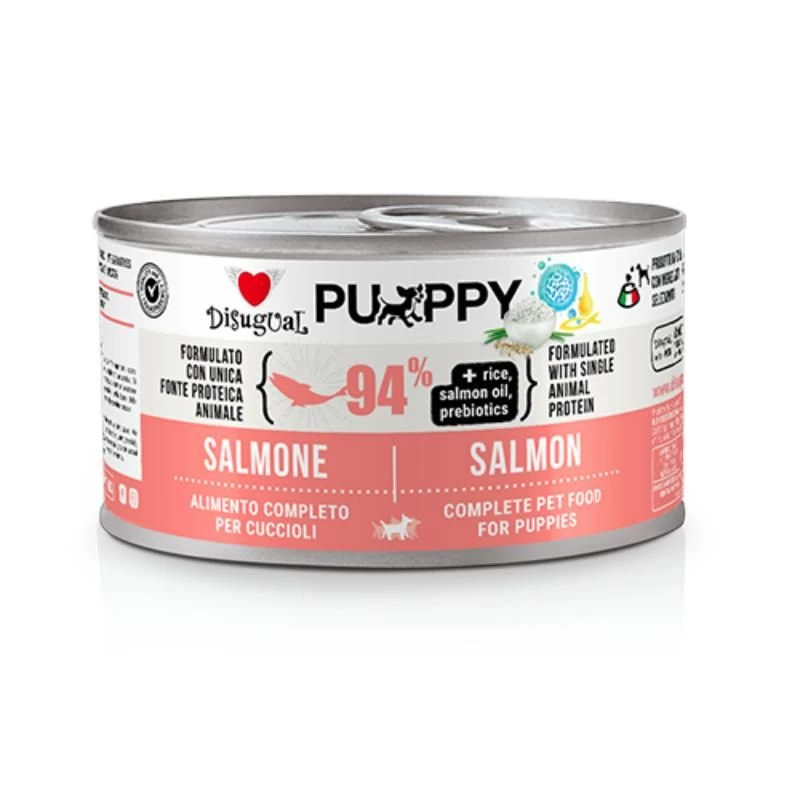 DISUGUAL Puppy konservas šuniukams su lašiša 150g (12), DSGV142
