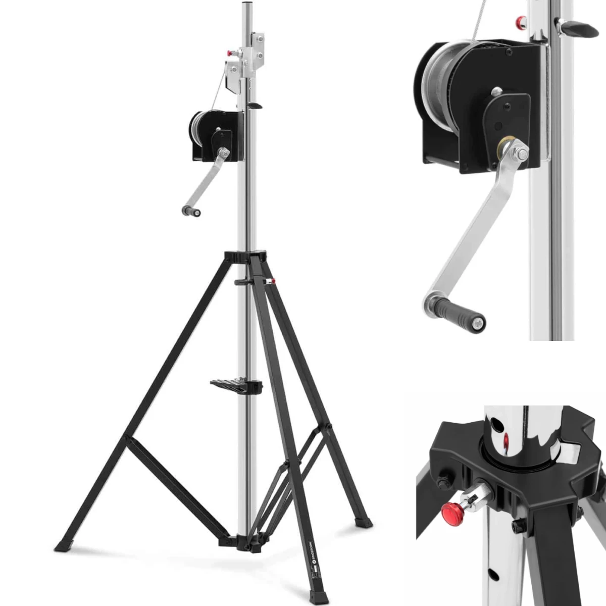 Dj Scenos Garsiakalbio Apšvietimo Stovas 165-410 Cm Iki 80 Kg