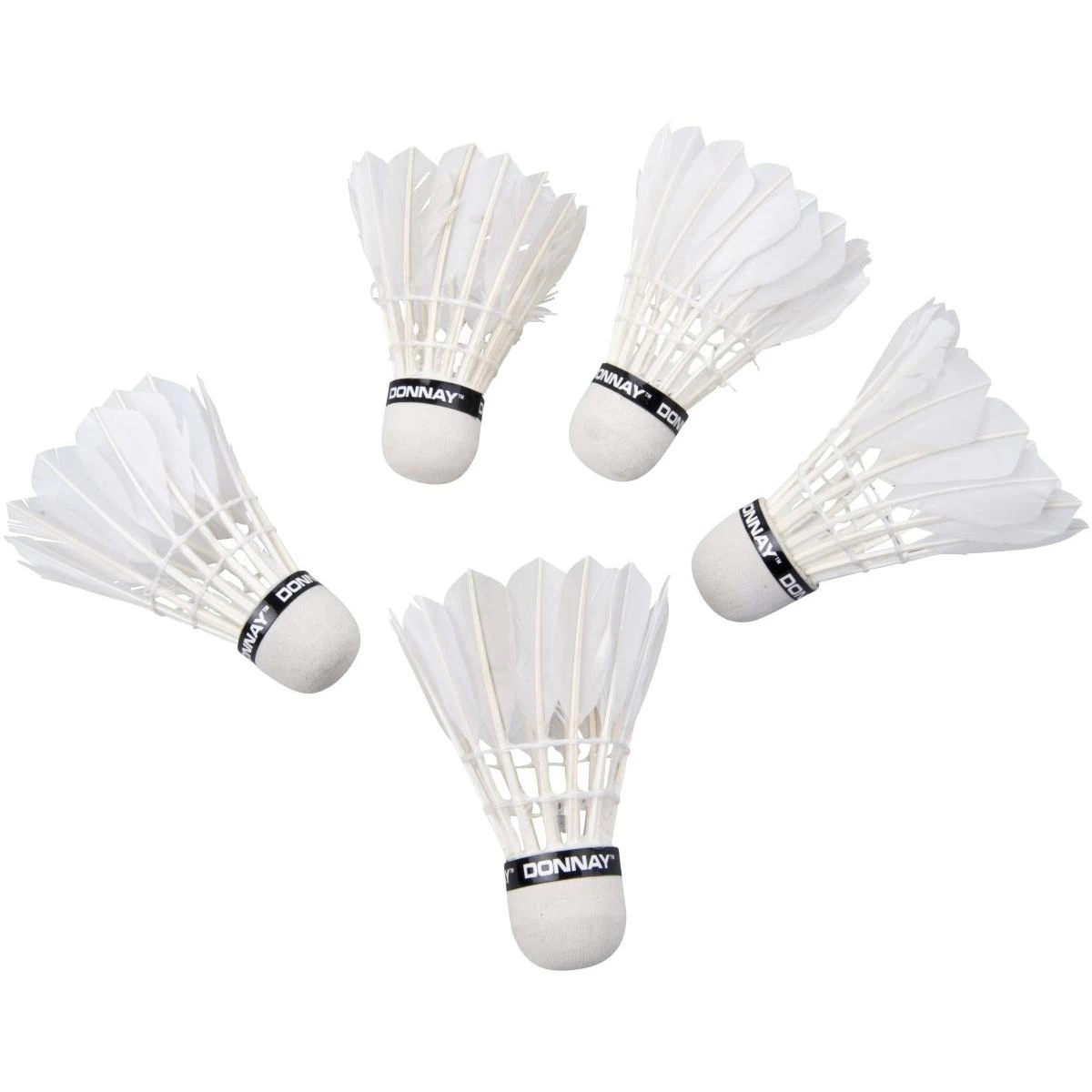 Donnay Plunksninis Badmintono Kamuoliukas 5 Vnt. Baltas