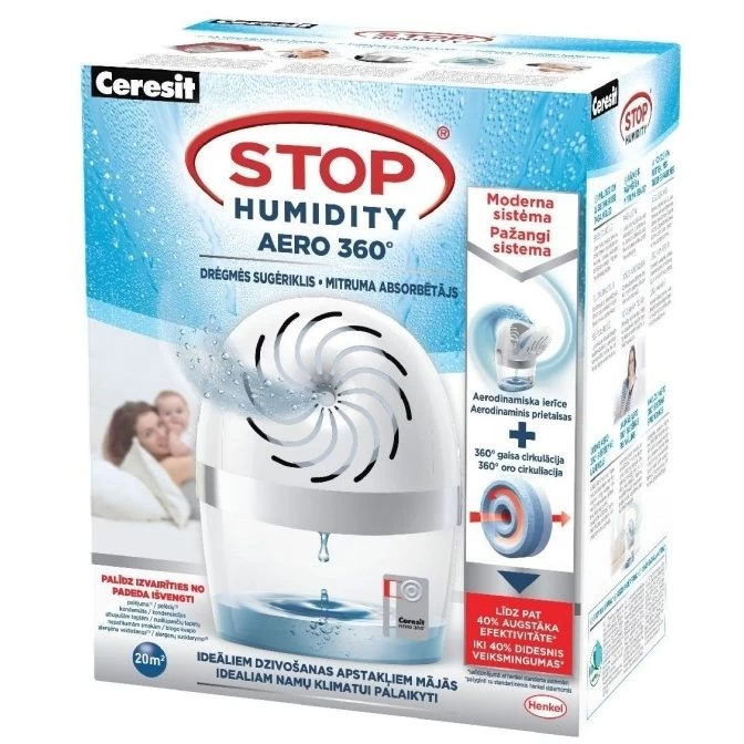 Drėgmės sugėriklis Metylan Stop Humidity AERO ir 450 g. papildymo tabletė