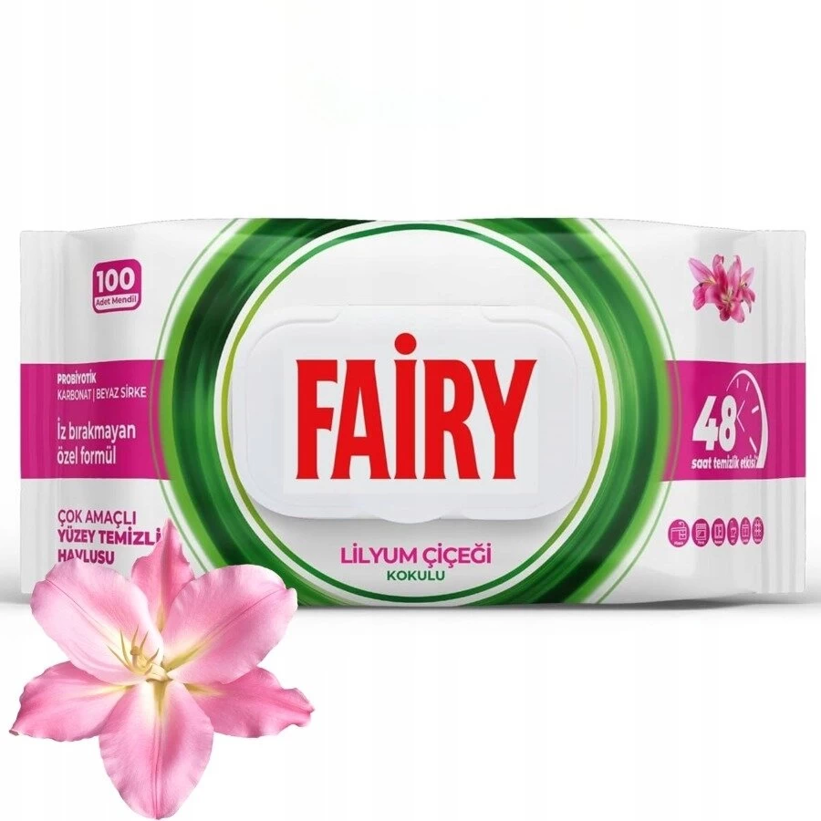 Drėgnos servetėlės Fairy gėlių kvapo 100vnt