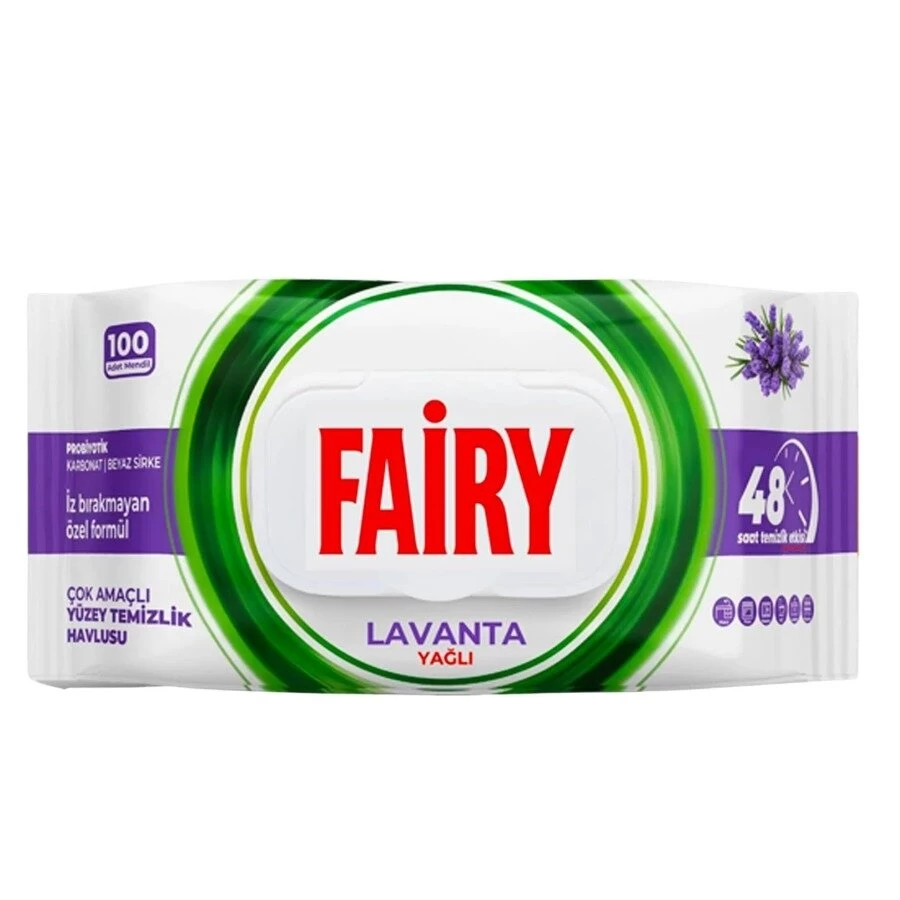 Drėgnos servetėlės Fairy levandų kvapo 100vnt