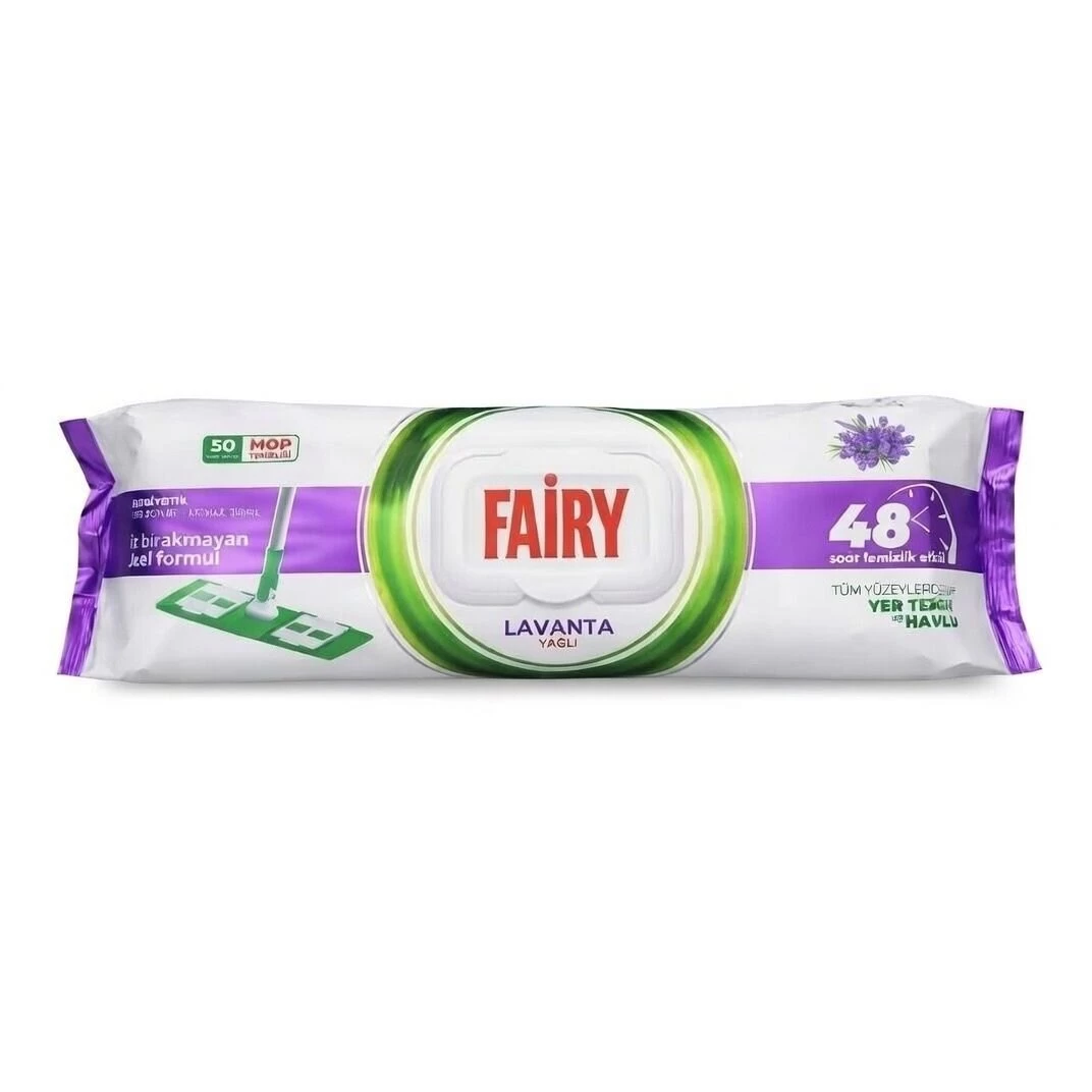 Drėgnos servetėlės grindims Fairy Lavanda, 50vnt