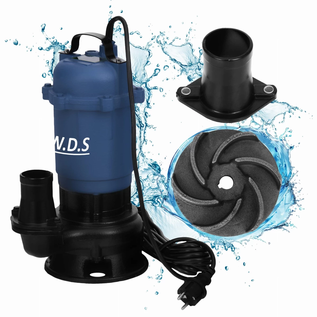 Drenažinis elektrinis siurblys WDS 2850W be plūdės, WDS2423