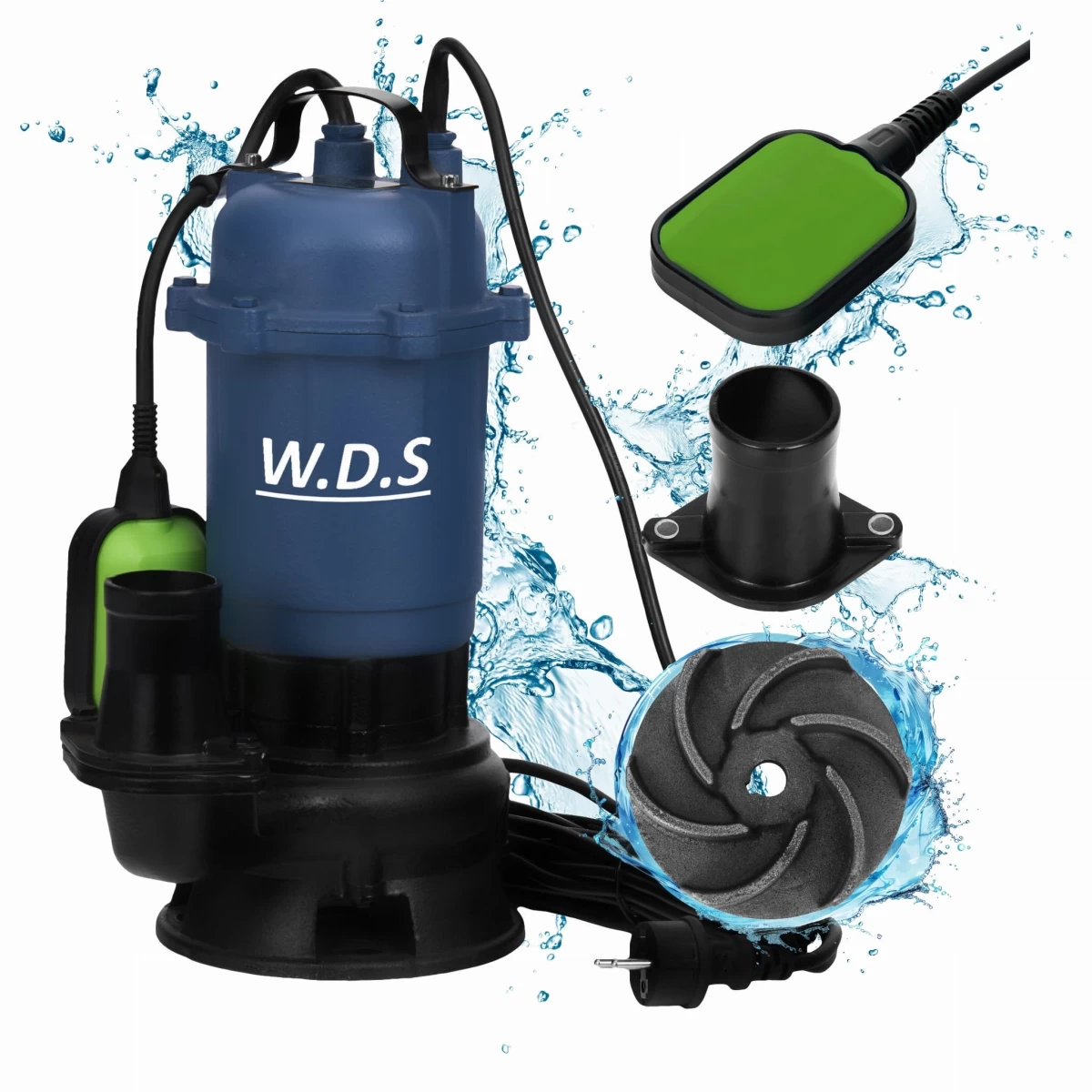 Drenažinis elektrinis siurblys WDS 2850W su plūde, WDS2422