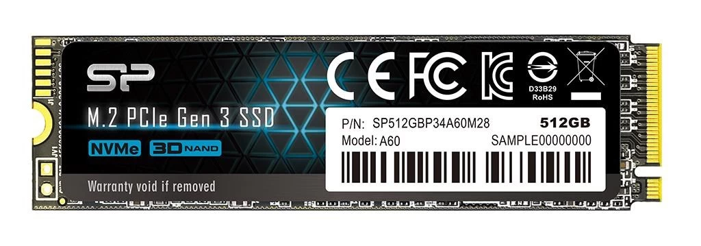 Drive Silicon Power Ace A60 SP512GBP34A60M28 (512 GB ; M.2; PCIe Gen3x4)