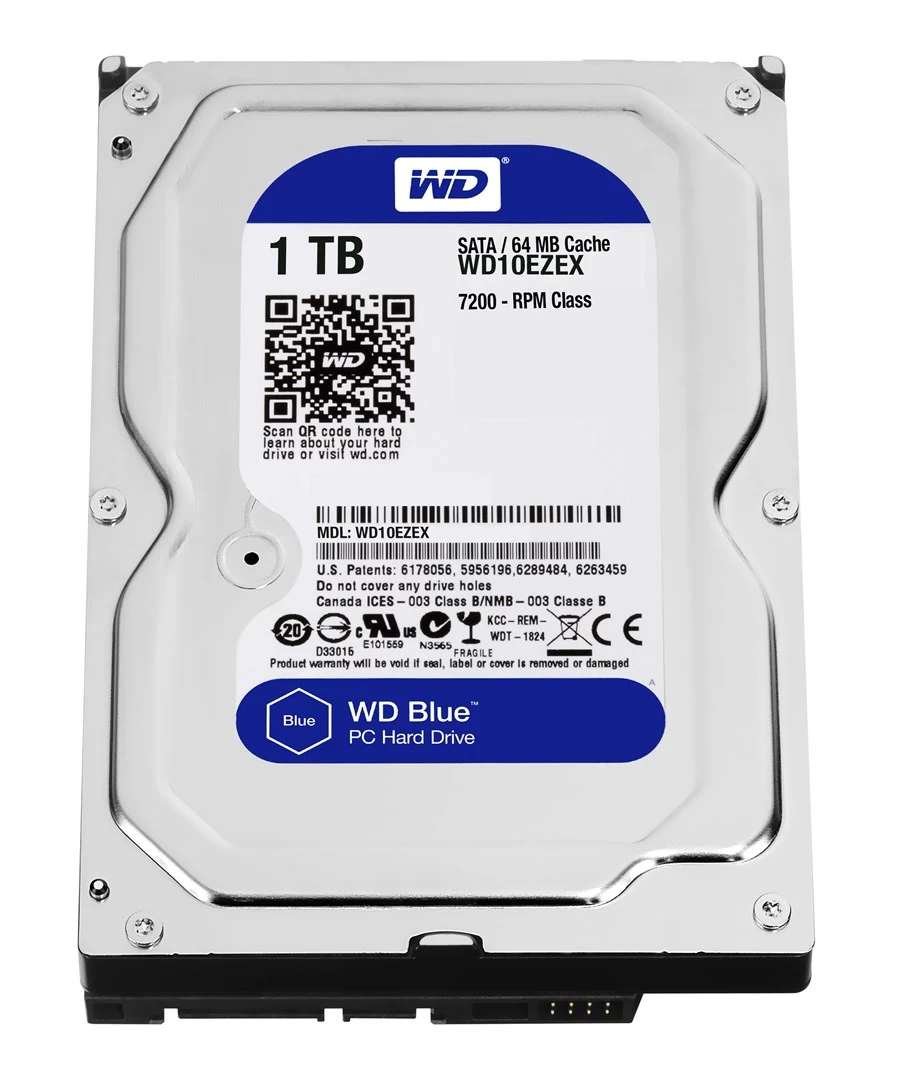 Drive WD Blue WD10EZEX (1 TB ; 3.5 Inch; SATA III; 64 MB; 7200 rpm)