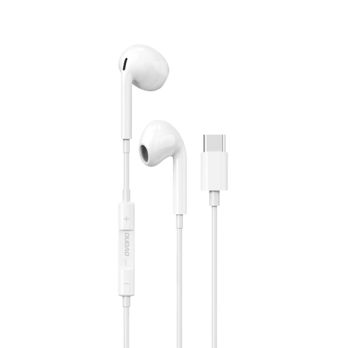 dudao Ausinės į Ausis Su C Tipo Usb Jungtimi, Baltos Spalvos (x14prot)