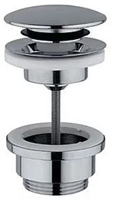 Dugno vožtuvas Fiore XENON Steel click-clack, nerūdijantis plienas AISI 316L, 30AI8860