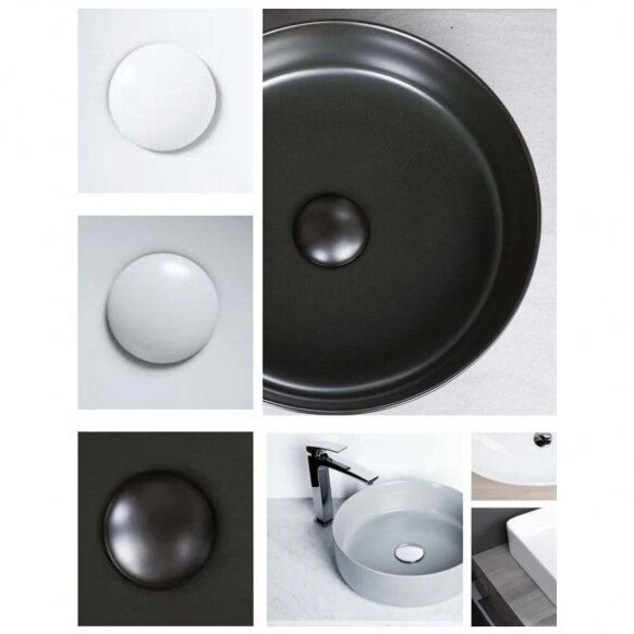 Dugno vožtuvas praustuvui Kame Click-Clack, keraminis, blizgus baltas, ACTOP-GW