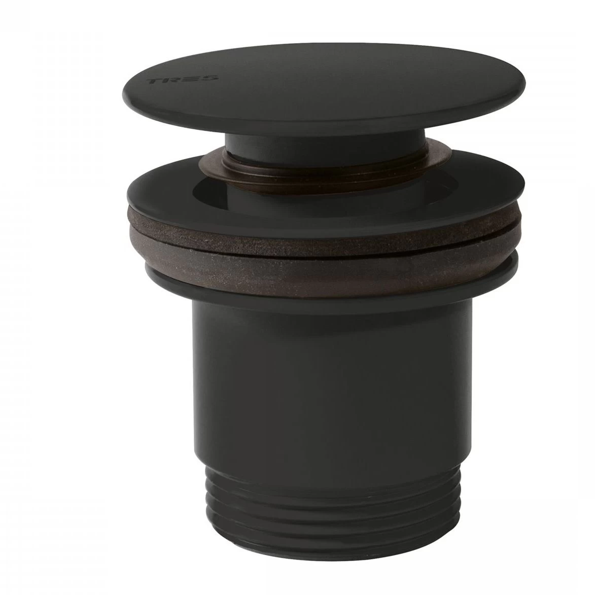 Dugno vožtuvas Tres Click-Clack Ø 63 mm, matinė juoda 24284001NM