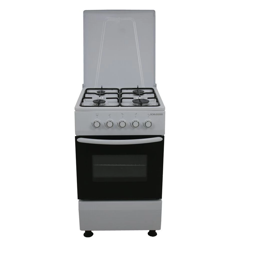 Dujinė viryklė su dujine orkaite Schlosser FS4402MXZW, balta