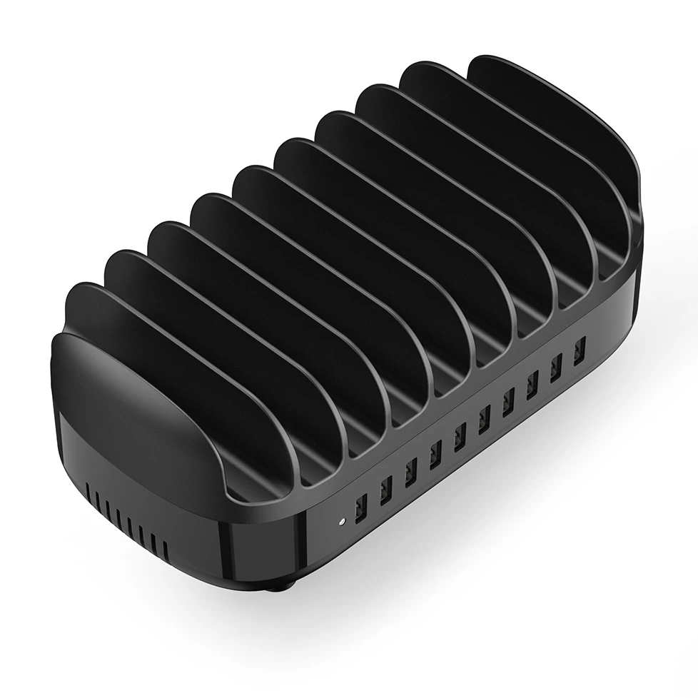 Duk-10p-v1 Išmanioji įkrovimo Stotelė Planšetiniams Kompiuteriams 10x Usb-a - Juoda