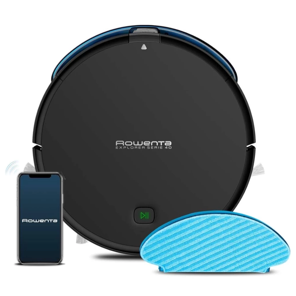 Dulkių siurblys-robotas ROWENTA EXPLORER SERIE 40 - ANIMAL CONNECT, juoda