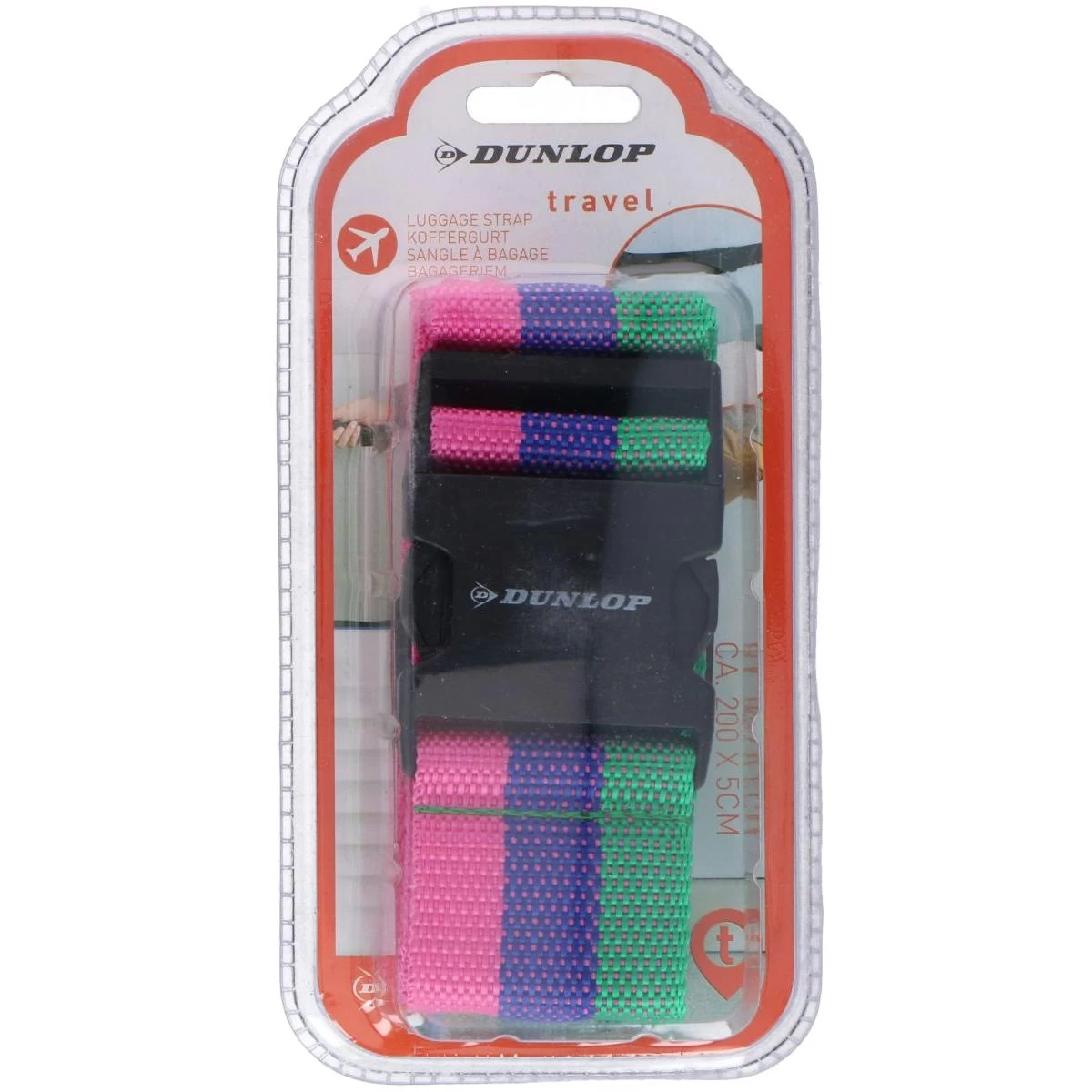 Dunlop Universalus Dėmesio Dėmesio Dėmesio Dėmesio Dėmesys 200x5cm Rožinis-mėlynas-žalias