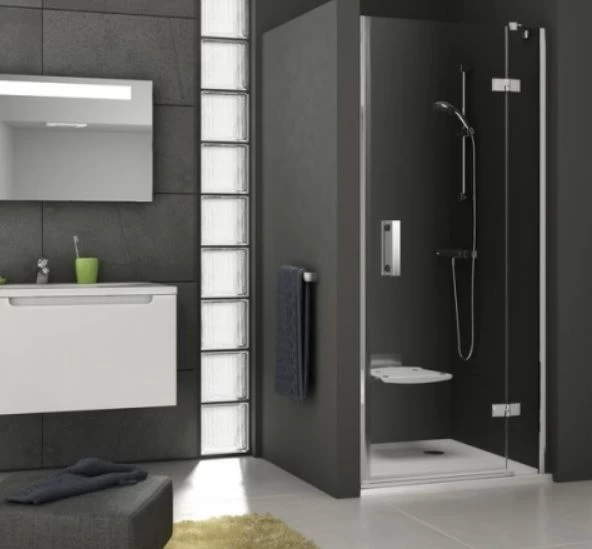 Dušo durys į nišą Ravak Smartline SMSD2-90 A, dešinė, blizgūs profiliai, skaidrus stiklas