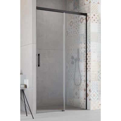 Dušo durys Radaway Idea Black DWJ 140R, juodas profilis, skaidrus stiklas 3870185401R
