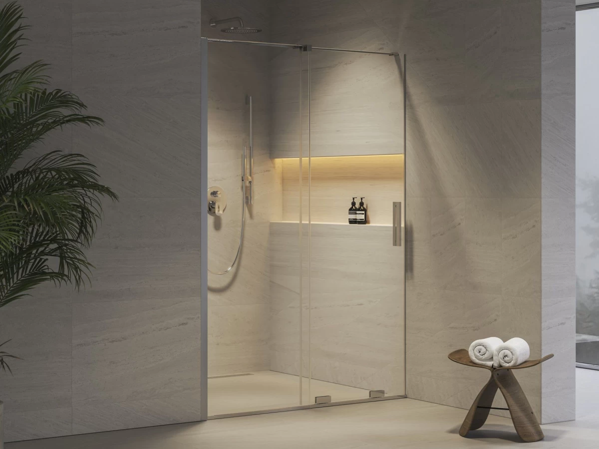 Dušo durys Ravak RODP2 110, blizgi+stiklas Transparent, X08VD0C00Z1