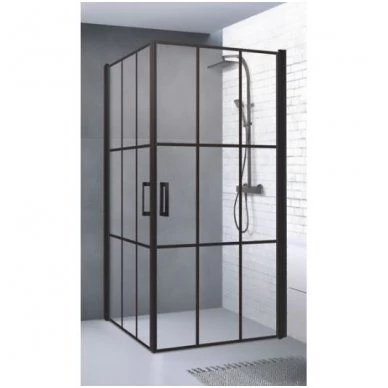 Dušo kabina Brasta Glass Nero Cube Viktorija 87,5 cm