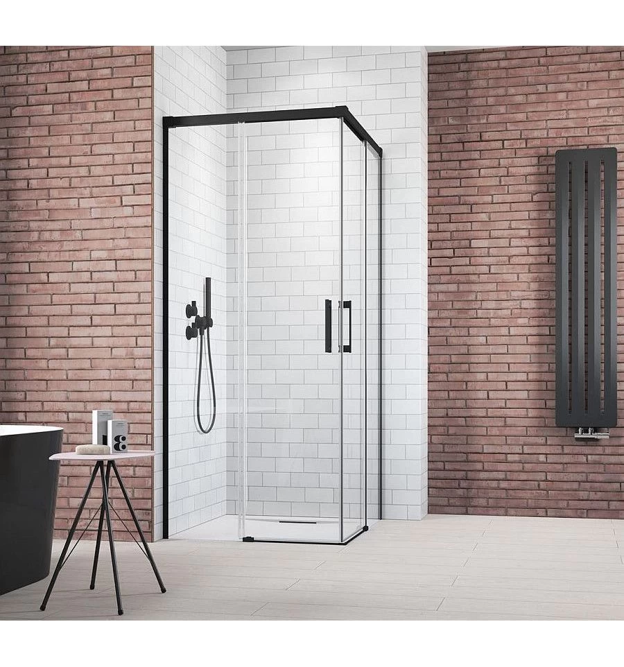 Dušo kabina Radaway Idea Black Kdd 110x110 cm, juodas profilis, skaidrus stiklas, 387063-54-01L / 387063-54-01R Dušo kabina Radaway Idea Black Kdd 110x110 cm, juodas profilis, skaidrus stiklas, 387063-54-01L / 387063-54-01R