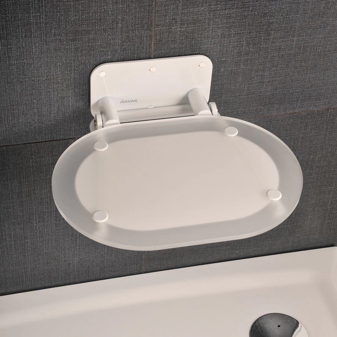 Dušo kėdutė Ravak Chrome, skaidri/balta B8F0000028