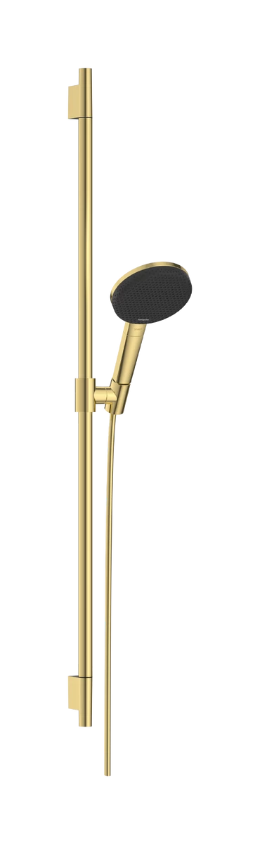 Dušo komplektas Hansgrohe Raindance Alive Select S 125 mm, 3 srovių, EcoSmart, su Unica S Puro 90 cm dušo stovu, 24603990
